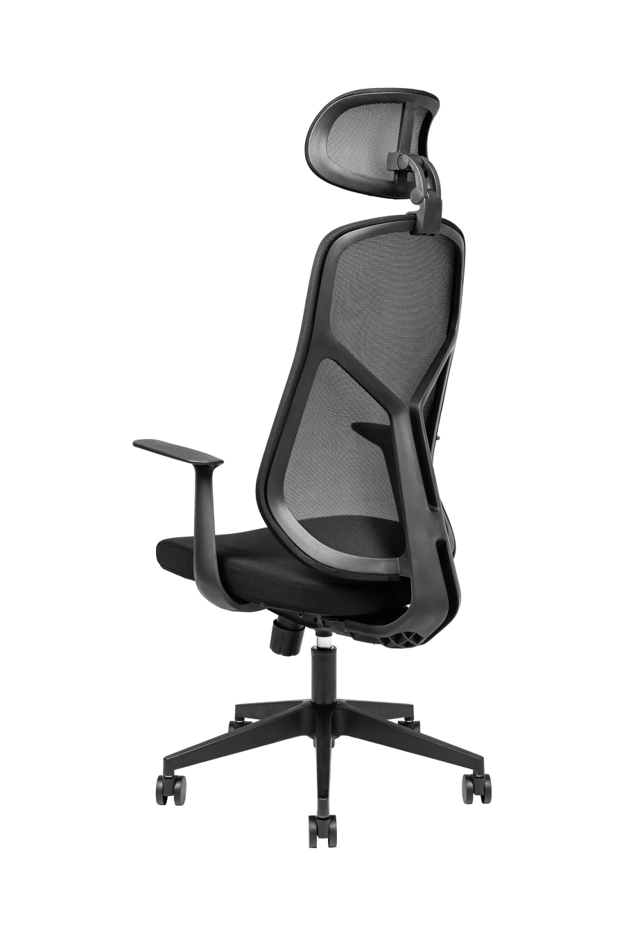 Bari: CUSTÓ Bari combină o tetieră 3D cu un șezut confortabil pentru sprijin personalizat în fiecare moment al zilei. Spătarul din plasă acrilică lasă aerul să circule, menținând o temperatură plăcută chiar și în proiecte maraton. Suportul lombar fix stabilizează curbura spatelui, iar cotierele fixe oferă un punct sigur de sprijin la tastare. Roțile din nailon protejează podeaua și alunecă fără zgomot, susținând mobilitatea în birourile open-space. Finisajul negru sobru se potrivește perfect în mediile corporative unde profesionalismul este esențial.