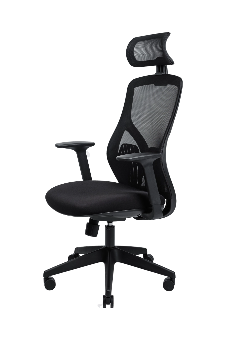 Belgrad: Cu tetieră reglabilă pe înălțime și spătar din plasă acrilică, CUSTÓ Belgrad te ajută să menţii postura corectă pe tot parcursul zilei. Șezutul distribuie uniform greutatea, în timp ce suportul lombar fix previne oboseala zonei inferioare a spatelui. Cotierele fixe oferă sprijin stabil la citit sau tastat. Roțile din nailon permit deplasare silențioasă fără a zgâria parchetul. Designul compact, finisat integral în negru, se integrează perfect în birouri minimaliste sau spații de studiu.