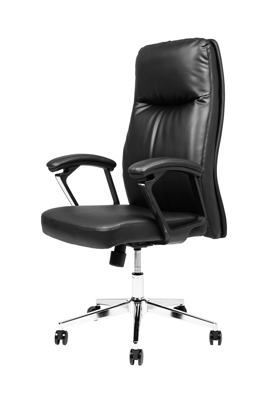 Braga: CUSTÓ Braga impresionează prin șezutul și spătarul din piele artificială ușor de curățat, oferind un aspect sofisticat fără efort de întreținere. Brațele fixe stabilizează antebrațele, prevenind suprasolicitarea umerilor. Mecanismul de înclinare permite scurte momente de relaxare între sarcini. Baza cu roți din poliuretan asigură deplasare lină, protejând pardoselile. Dimensiunile generoase și spătarul înalt oferă suport complet pe durata zilei. Ideal pentru manageri care caută eleganță clasică la un preț accesibil.