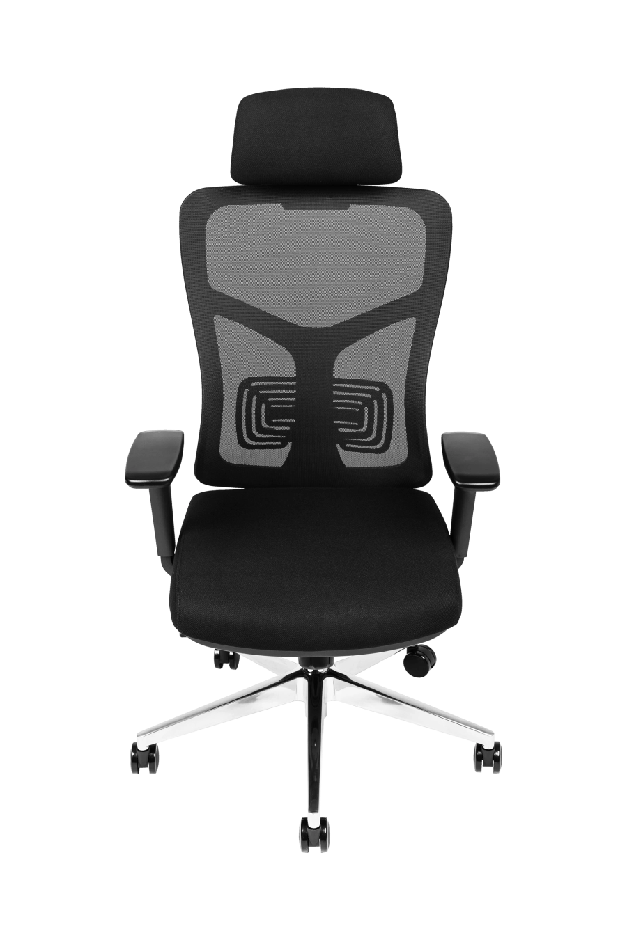 Genoa: CUSTÓ Genoa îmbină șezutul textil cu spătarul din plasă acrilică, pentru echilibru ideal între confort și ventilație. Suportul lombar reglabil îți permite să setezi punctul de contact exact unde ai nevoie. Tetiera ajustabilă elimină tensiunea din zona gâtului, iar cotierele pe înălțime mențin brațele relaxate. Baza rotativă și roțile din plastic facilitează mișcarea rapidă fără zgomot. Designul all-black oferă un aspect elegant și versatil, potrivit oricărui decor.