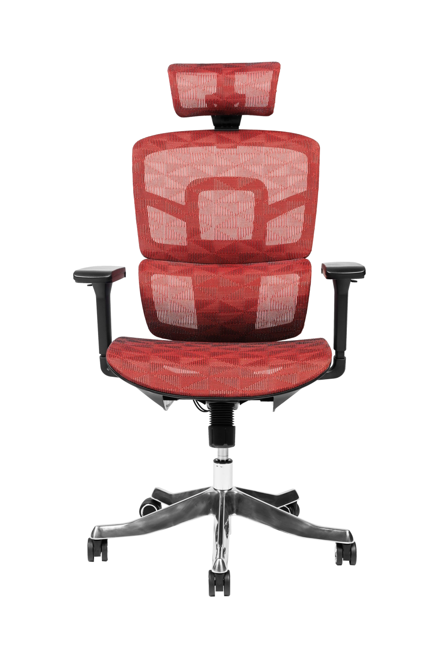 Porto: Conceput pentru reglaje la îndemână, CUSTÓ Porto combină șezutul și spătarul din plasă elastomerică ce mențin un microclimat plăcut chiar și în zilele toride. Tetiera 3D se adaptează înălțimii și unghiului capului, iar cotierele 3D permit setarea pe înălțime, adâncime și rotație. Baza rotativă ușoară și roțile din poliuretan rulează silențios, protejând pardoseala. Accentele roșii dinamizează biroul, transformând fotoliul într-un element de design care inspiră energie și creativitate.