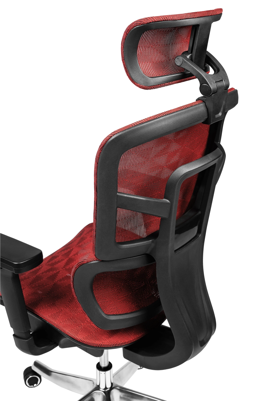 Porto: Conceput pentru reglaje la îndemână, CUSTÓ Porto combină șezutul și spătarul din plasă elastomerică ce mențin un microclimat plăcut chiar și în zilele toride. Tetiera 3D se adaptează înălțimii și unghiului capului, iar cotierele 3D permit setarea pe înălțime, adâncime și rotație. Baza rotativă ușoară și roțile din poliuretan rulează silențios, protejând pardoseala. Accentele roșii dinamizează biroul, transformând fotoliul într-un element de design care inspiră energie și creativitate.