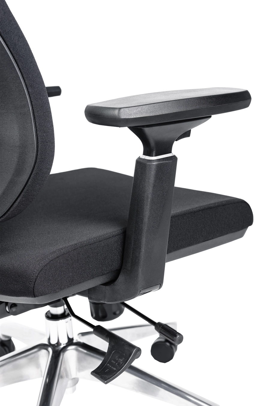 Budapesta: CUSTÓ Budapesta combină sezutul și spătarul căptușite în textil plăcut la atingere cu un suport lombar reglabil ce previne disconfortul în zona inferioară a spatelui. Poți glisa șezutul înainte sau înapoi pentru a regla adâncimea, iar tetiera 2D susține ceafa la unghiul dorit. Cotierele 3D se ajustează rapid pe înălțime, adâncime și rotație, menținând brațele relaxate la tastatură. Mecanismul sincron încurajează mișcările naturale. Roțile din poliuretan rulează lin, protejând suprafețele delicate. Ideal pentru profesioniștii care petrec ore întregi în fața calculatorului.