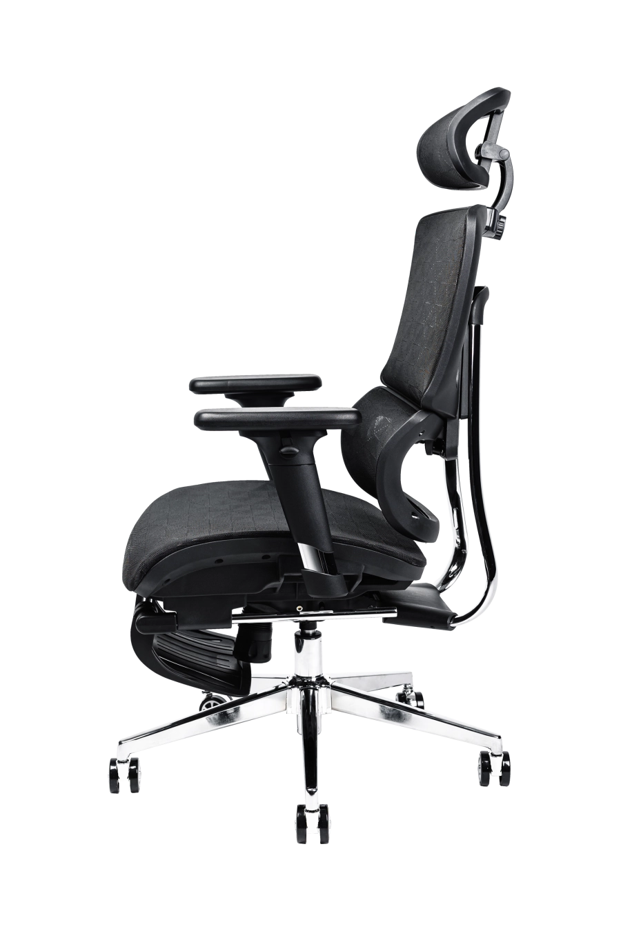 Graz: Cu șezut și spătar din plasă elastomerică, CUSTÓ Graz garantează respirabilitate și susținere elastică pe tot parcursul zilei. Tetiera 3D și brațele 3D se ajustează în fiecare direcție, iar suportul lombar fix stabilizează zona critică a spatelui. Șezutul glisant adaptă adâncimea pentru orice statură, iar suportul extensibil pentru picioare transformă pauzele într-un veritabil moment de relaxare. Mecanismul sincron urmărește mișcările naturale ale corpului, reducând oboseala. Roțile din poliuretan protejează pardoseala și se mișcă silențios.