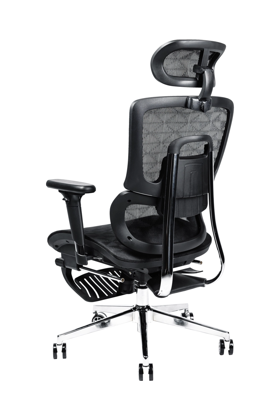 Graz: Cu șezut și spătar din plasă elastomerică, CUSTÓ Graz garantează respirabilitate și susținere elastică pe tot parcursul zilei. Tetiera 3D și brațele 3D se ajustează în fiecare direcție, iar suportul lombar fix stabilizează zona critică a spatelui. Șezutul glisant adaptă adâncimea pentru orice statură, iar suportul extensibil pentru picioare transformă pauzele într-un veritabil moment de relaxare. Mecanismul sincron urmărește mișcările naturale ale corpului, reducând oboseala. Roțile din poliuretan protejează pardoseala și se mișcă silențios.