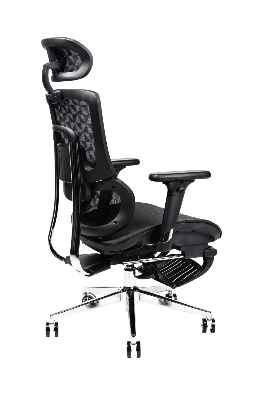 Graz: Cu șezut și spătar din plasă elastomerică, CUSTÓ Graz garantează respirabilitate și susținere elastică pe tot parcursul zilei. Tetiera 3D și brațele 3D se ajustează în fiecare direcție, iar suportul lombar fix stabilizează zona critică a spatelui. Șezutul glisant adaptă adâncimea pentru orice statură, iar suportul extensibil pentru picioare transformă pauzele într-un veritabil moment de relaxare. Mecanismul sincron urmărește mișcările naturale ale corpului, reducând oboseala. Roțile din poliuretan protejează pardoseala și se mișcă silențios.