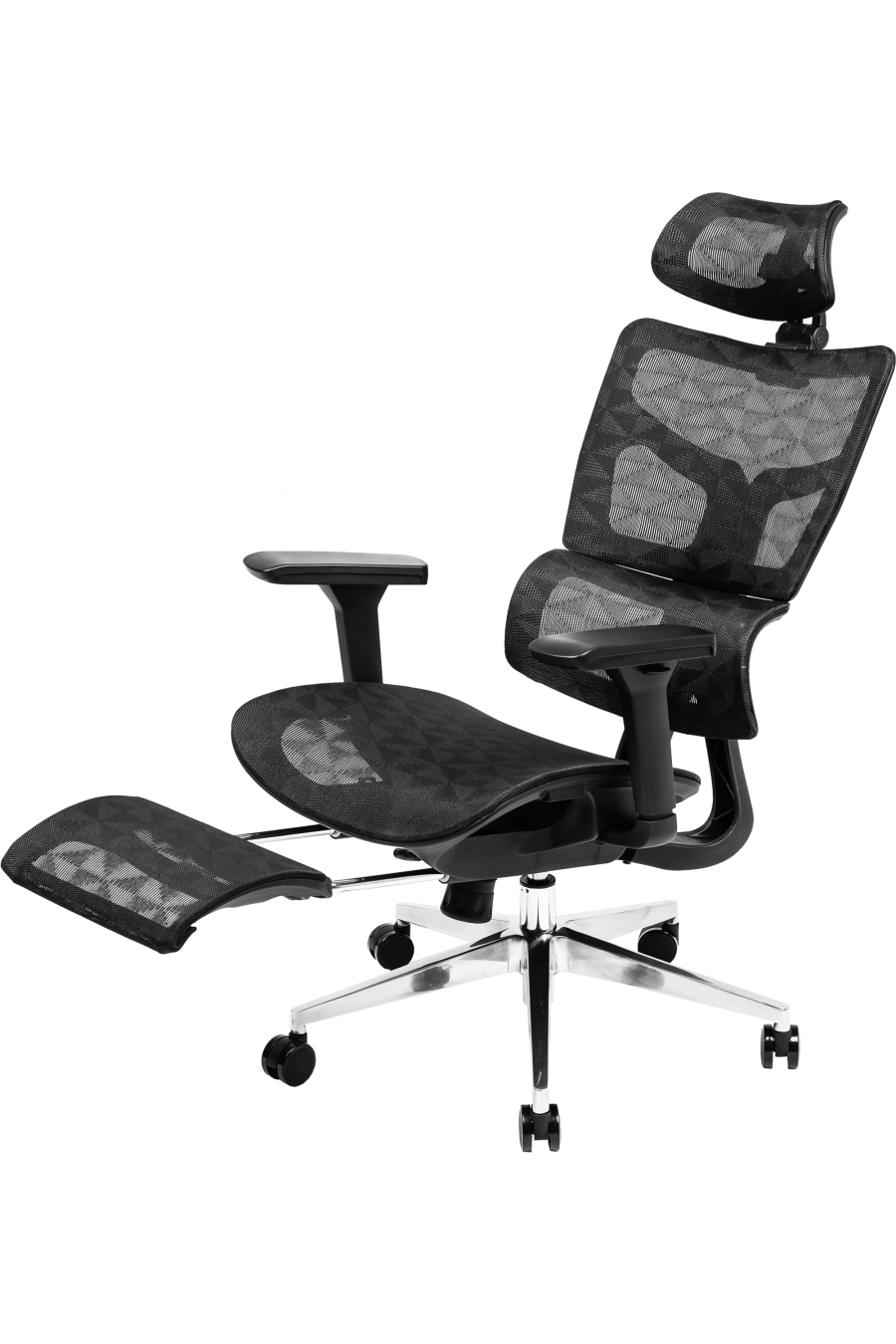 Napoli: CUSTÓ Napoli aduce confort complet cu plasă elastomerică atât pe șezut, cât și pe spătar, eliminând punctele de presiune și menținând fluxul de aer. Suportul lombar reglabil și tetiera 3D susțin poziția corectă, iar cotierele 3D se adaptează fiecărui task. Suportul extensibil pentru picioare îți oferă o poziție relaxată în timpul pauzelor, fără a părăsi biroul. Mecanismul sincron urmează mișcările naturale, reducând oboseala. Roțile din poliuretan protejează podeaua și alunecă fără zgomot. Ideal pentru proiecte maraton sau sesiuni de lucru prelungite.