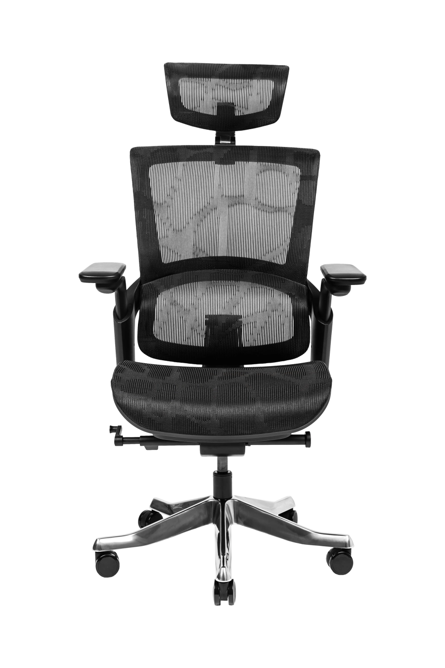 Berlin: CUSTÓ Berlin îți oferă ventilație maximă prin plasă elastomerică atât pe șezut, cât și pe spătar, menținând temperatura plăcută în proiectele de durată. Suportul lombar reglabil se adaptează instant, reducând oboseala zonei inferioare a spatelui. Tetiera 3D și cotierele 3D se aliniază milimetric nevoilor tale, în timp ce șezutul glisant reglează adâncimea pentru orice statură. Mecanismul sincron favorizând mișcarea naturală. Roțile din poliuretan protejează podeaua și alunecă fără zgomot. Designul all-black conferă un look high-tech care se integrează perfect în open-space-uri moderne.