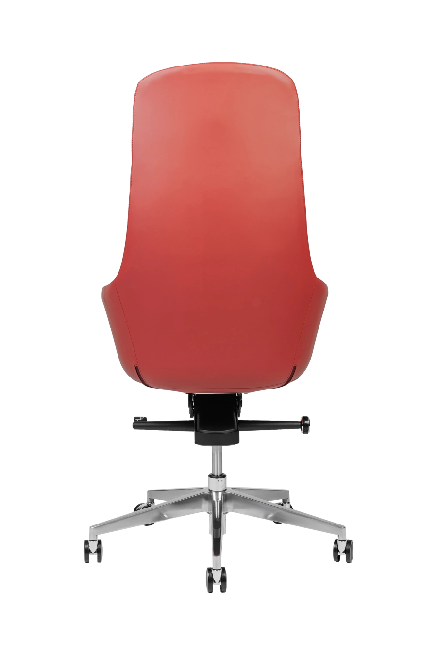 Paris: CUSTÓ Paris aduce eleganța pielii artificiale într-un roșu care insuflă energie spațiului de lucru. Șezutul ferm și spătarul înalt mențin coloana în poziție corectă, iar cotierele fixe susțin antebrațele la un unghi natural. Mecanismul de înclinare îți permite scurte momente de relaxare, prevenind rigiditatea. Baza rotativă se întoarce ușor către colegi sau documente, menținând fluența discuțiilor. Roțile din poliuretan rulează lin și nu zgârie pardoseala. Perfect pentru birouri executive sau spațiile de recepție care doresc să transmită încredere și dinamism.