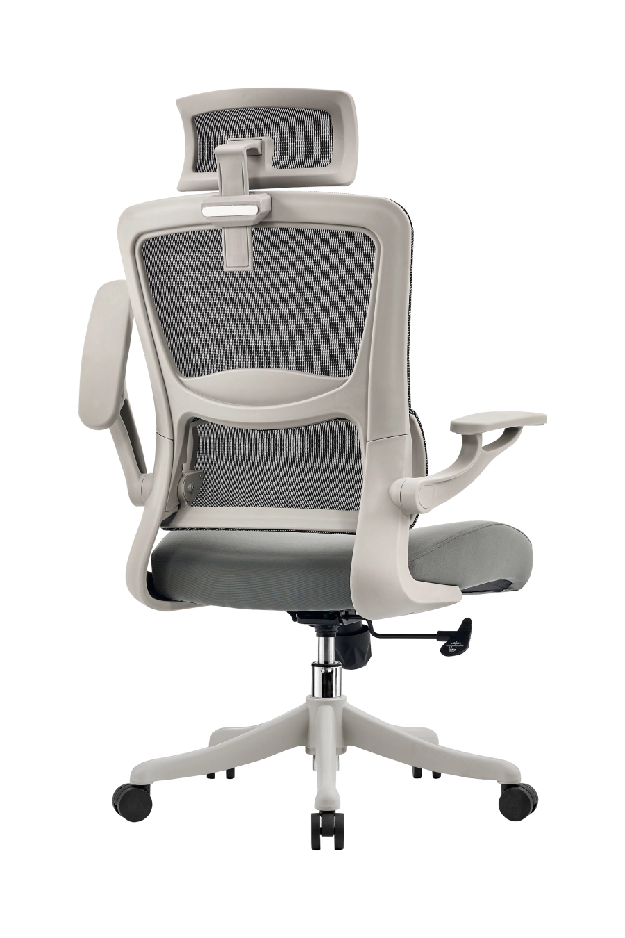 Palermo: CUSTÓ Palermo aduce versatilitate maximă cu tetieră 2D și cotiere „flip-up”, care se ridică atunci când vrei să te apropii de birou sau să eliberezi spațiu. Spătarul din plasă acrilică răcorește, iar șezutul confortabil menține susținerea corectă. Suportul lombar fix protejează spatele în sarcini îndelungate. Roțile din nailon asigură mișcări line pe diferite suprafețe, iar nuanța gri dă un aer contemporan încăperii. Ideal pentru cei ce alternează frecvent între concentrare și discuții rapide la masă.